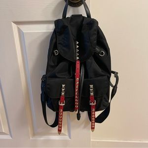 Gorgeous red and black Nylon Prada backpack Authentic! $1550